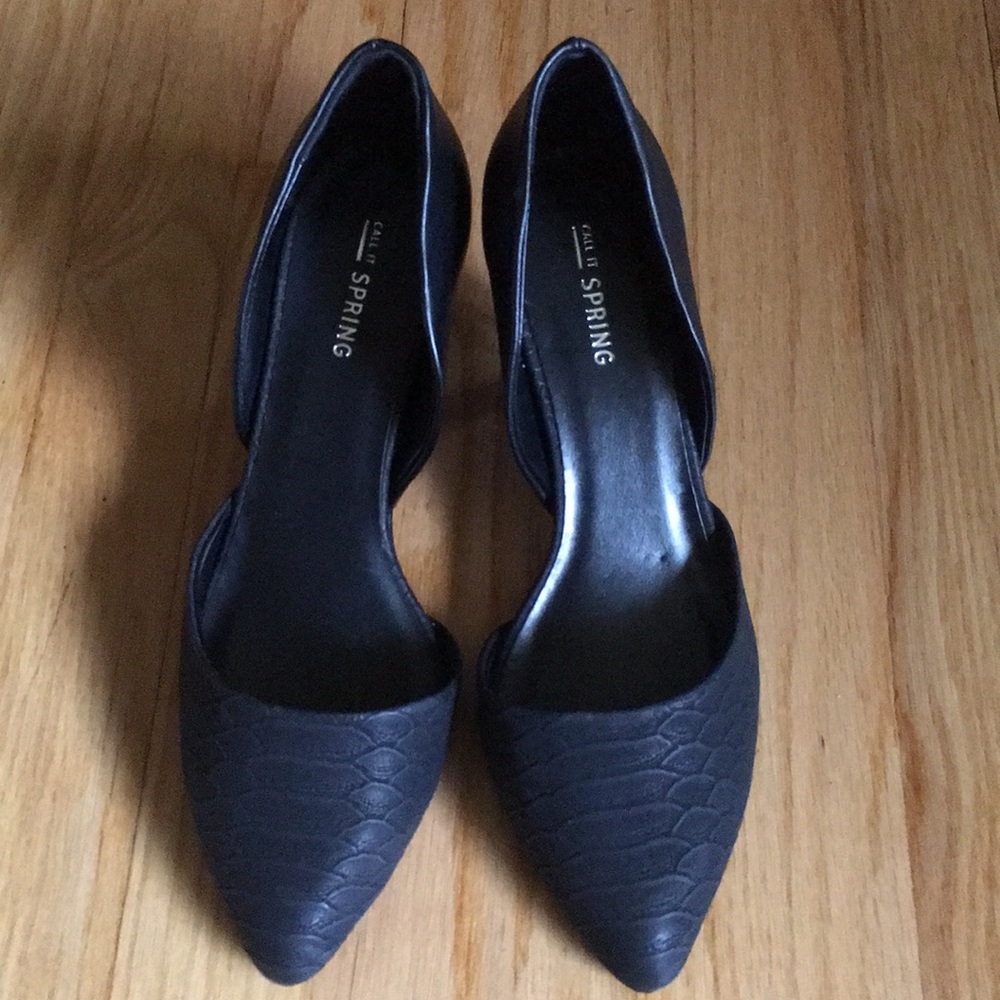 Call it spring short heels (black)